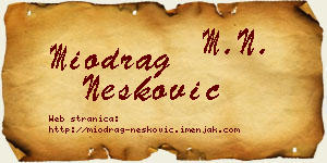 Miodrag Nešković vizit kartica